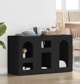 VidaXL Dressoir Zwart 100 x 35 x 59 cm Bewerkt hout