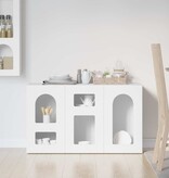 VidaXL Dressoir Wit 100 x 35 x 59 cm Bewerkt hout