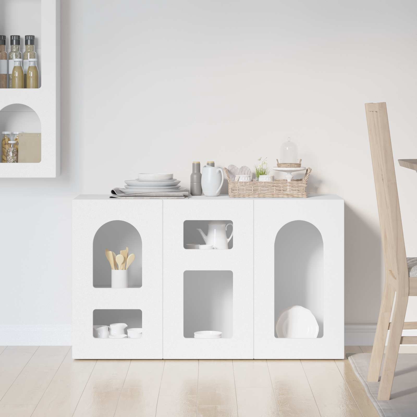 VidaXL Dressoir Wit 100 x 35 x 59 cm Bewerkt hout