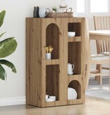 VidaXL Dressoir Artisan Eiken 59 x 35 x 100,5 cm Bewerkt hout