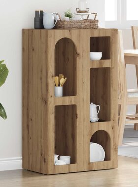 VidaXL Dressoir Artisan Eiken 59 x 35 x 100,5 cm Bewerkt hout