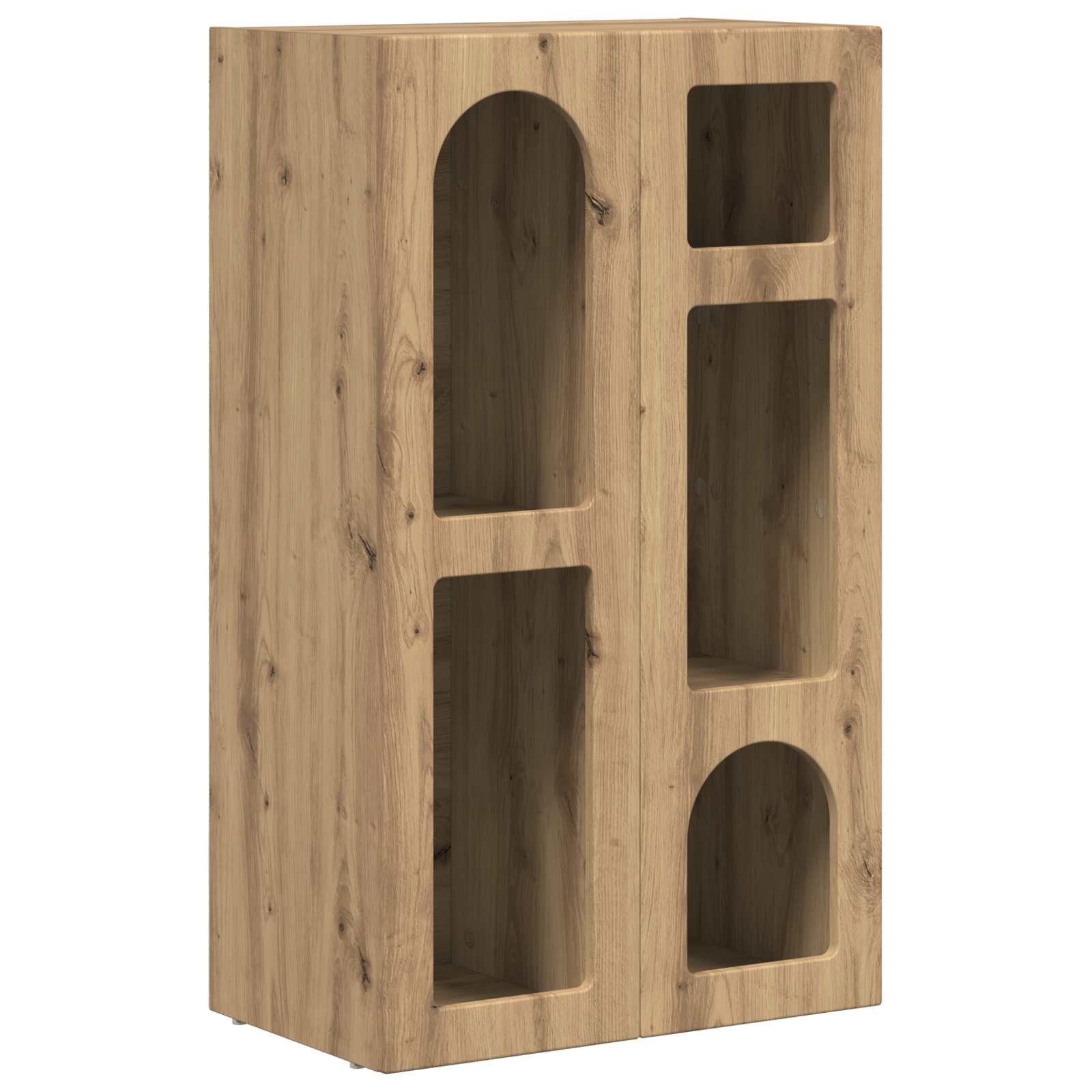 VidaXL Dressoir Artisan Eiken 59 x 35 x 100,5 cm Bewerkt hout