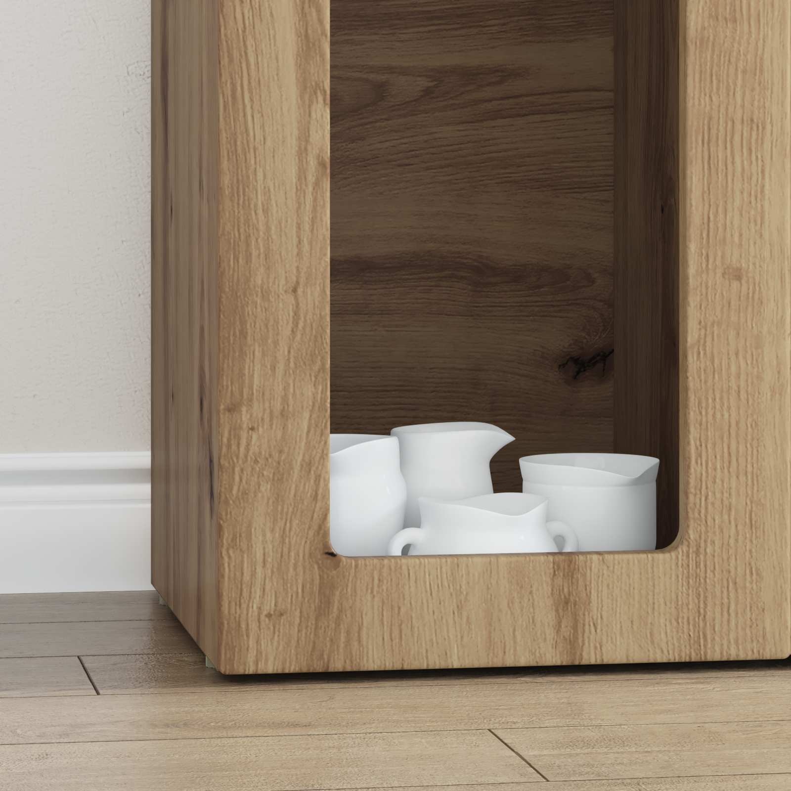 VidaXL Dressoir Artisan Eiken 59 x 35 x 100,5 cm Bewerkt hout