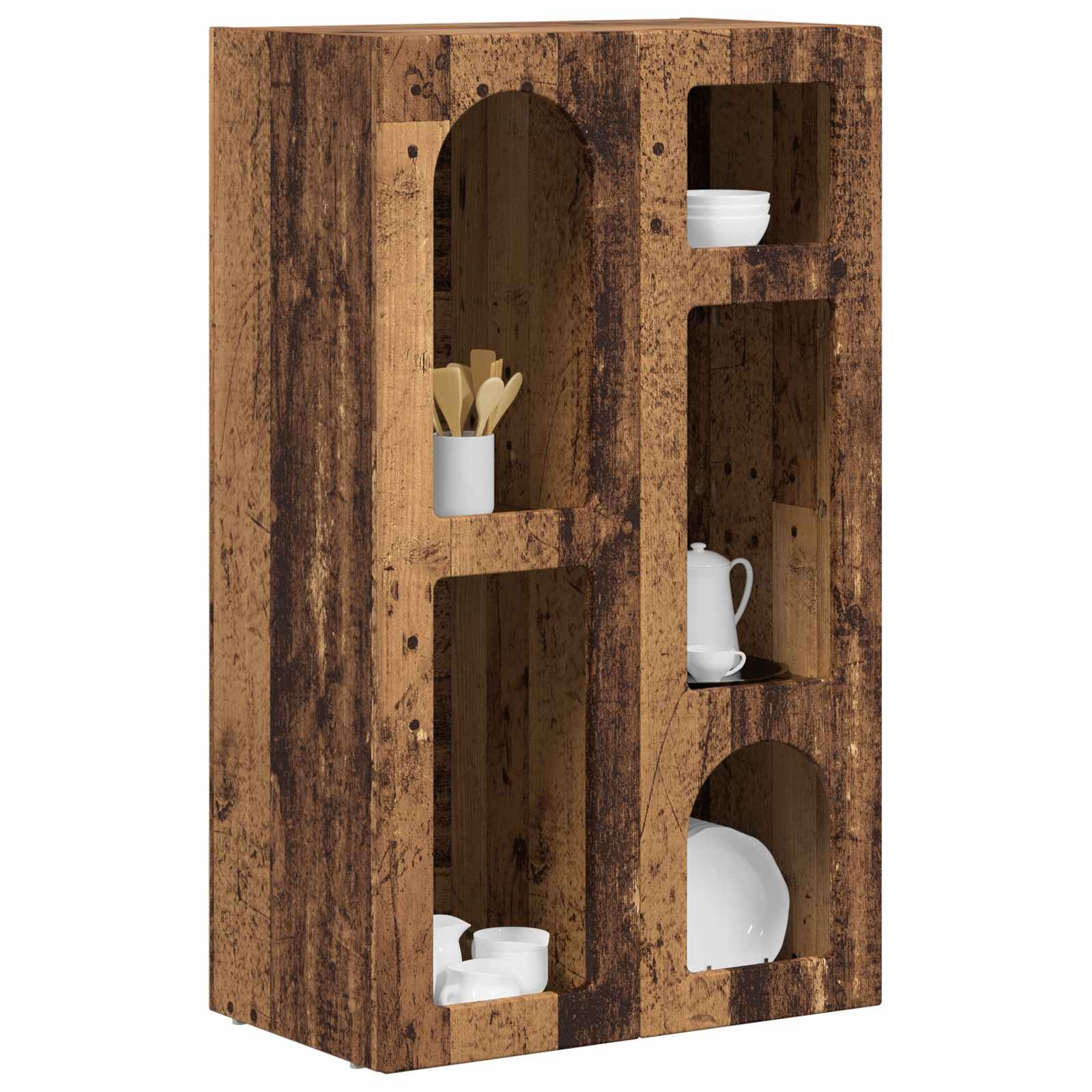 VidaXL Dressoir Oudhout 59 x 35 x 100,5 cm Bewerkt hout