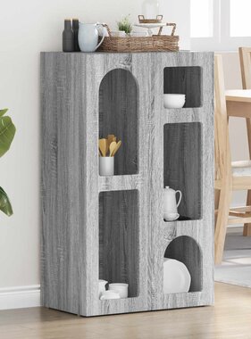VidaXL Dressoir Grijs Sonoma 59 x 35 x 100,5 cm Bewerkt hout