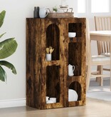 VidaXL Dressoir Gerookt eiken 59 x 35 x 100,5 cm Bewerkt hout