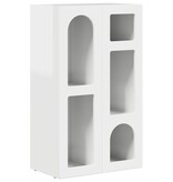 VidaXL Dressoir Hoogglans wit 59 x 35 x 100,5 cm Bewerkt hout