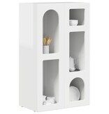 VidaXL Dressoir Hoogglans wit 59 x 35 x 100,5 cm Bewerkt hout