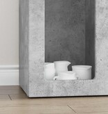 VidaXL Dressoir Beton Grijs 59 x 35 x 100,5 cm Bewerkt hout