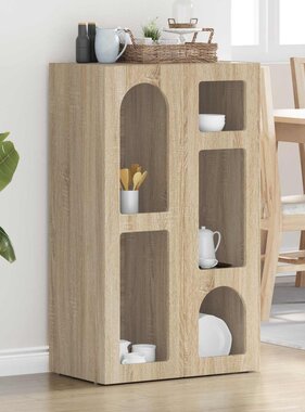 VidaXL Dressoir Sonoma Eiken 59 x 35 x 100,5 cm Bewerkt hout