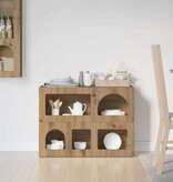 VidaXL Dressoir Artisan Eiken 80,5 x 35 x 59 cm Bewerkt hout