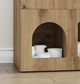 VidaXL Dressoir Artisan Eiken 80,5 x 35 x 59 cm Bewerkt hout