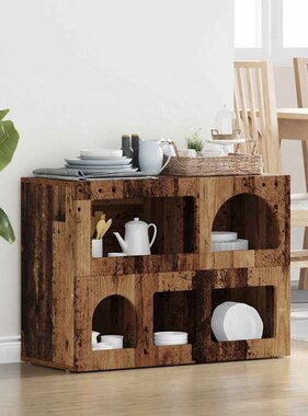 VidaXL Dressoir Oudhout 80,5 x 35 x 59 cm Bewerkt hout