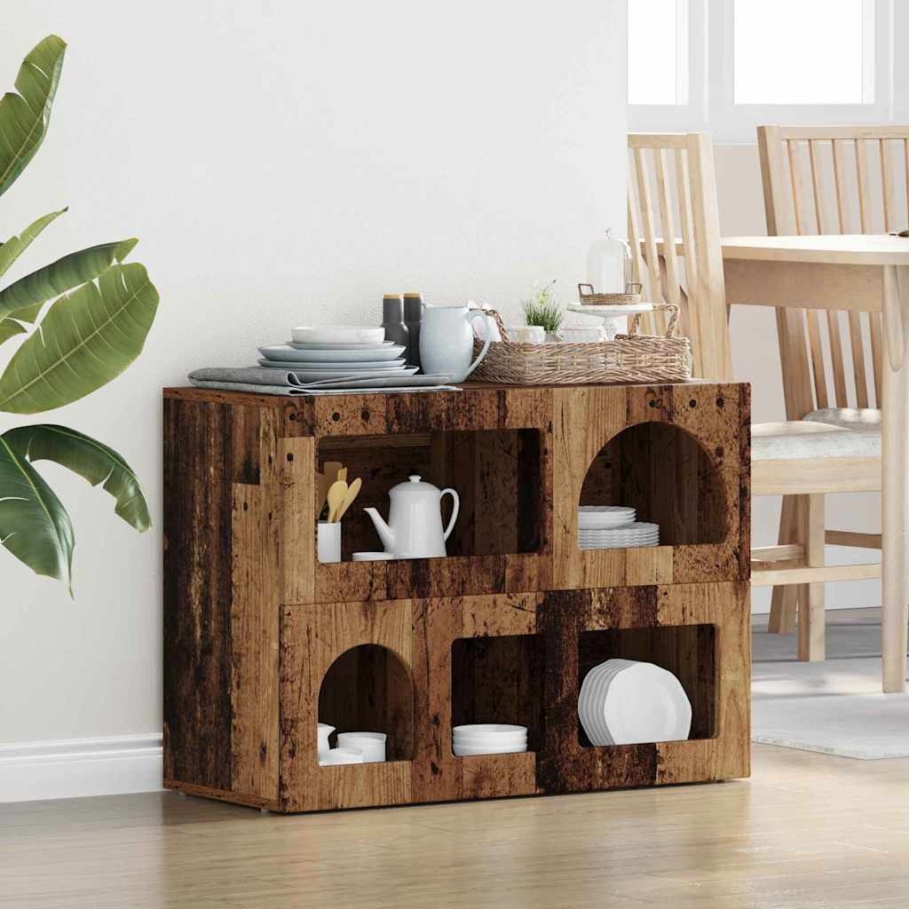 VidaXL Dressoir Oudhout 80,5 x 35 x 59 cm Bewerkt hout