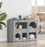 VidaXL Dressoir Grijs Sonoma 80,5 x 35 x 59 cm Bewerkt hout