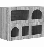 VidaXL Dressoir Grijs Sonoma 80,5 x 35 x 59 cm Bewerkt hout