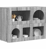 VidaXL Dressoir Grijs Sonoma 80,5 x 35 x 59 cm Bewerkt hout