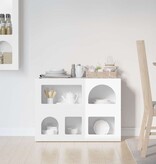 VidaXL Dressoir Hoogglans wit 80,5 x 35 x 59 cm Bewerkt hout