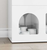 VidaXL Dressoir Hoogglans wit 80,5 x 35 x 59 cm Bewerkt hout