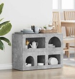 VidaXL Dressoir Beton Grijs 80,5 x 35 x 59 cm Bewerkt hout