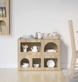 VidaXL Dressoir Sonoma Eiken 80,5 x 35 x 59 cm Bewerkt hout