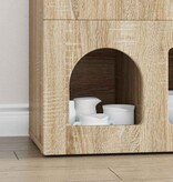 VidaXL Dressoir Sonoma Eiken 80,5 x 35 x 59 cm Bewerkt hout