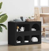 VidaXL Dressoir Zwart 80,5 x 35 x 59 cm Bewerkt hout
