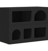 VidaXL Dressoir Zwart 80,5 x 35 x 59 cm Bewerkt hout