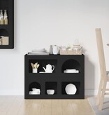 VidaXL Dressoir Zwart 80,5 x 35 x 59 cm Bewerkt hout
