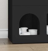 VidaXL Dressoir Zwart 80,5 x 35 x 59 cm Bewerkt hout