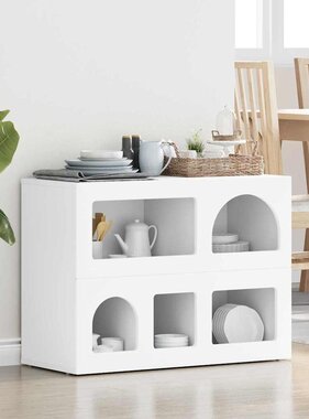 VidaXL Dressoir Wit 80,5 x 35 x 59 cm Bewerkt hout