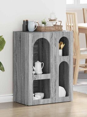 VidaXL Dressoir Grijs Sonoma 59 x 35 x 80.5 cm Bewerkt hout