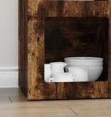 VidaXL Dressoir Gerookt eiken 59 x 35 x 80.5 cm Bewerkt hout