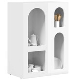 VidaXL Dressoir Hoogglans wit 59 x 35 x 80.5 cm Bewerkt hout