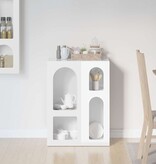 VidaXL Dressoir Hoogglans wit 59 x 35 x 80.5 cm Bewerkt hout