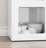 VidaXL Dressoir Hoogglans wit 59 x 35 x 80.5 cm Bewerkt hout