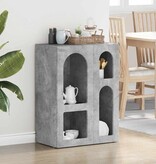 VidaXL Dressoir Beton Grijs 59 x 35 x 80.5 cm Bewerkt hout