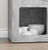 VidaXL Dressoir Beton Grijs 59 x 35 x 80.5 cm Bewerkt hout