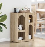 VidaXL Dressoir Sonoma Eiken 59 x 35 x 80.5 cm Bewerkt hout