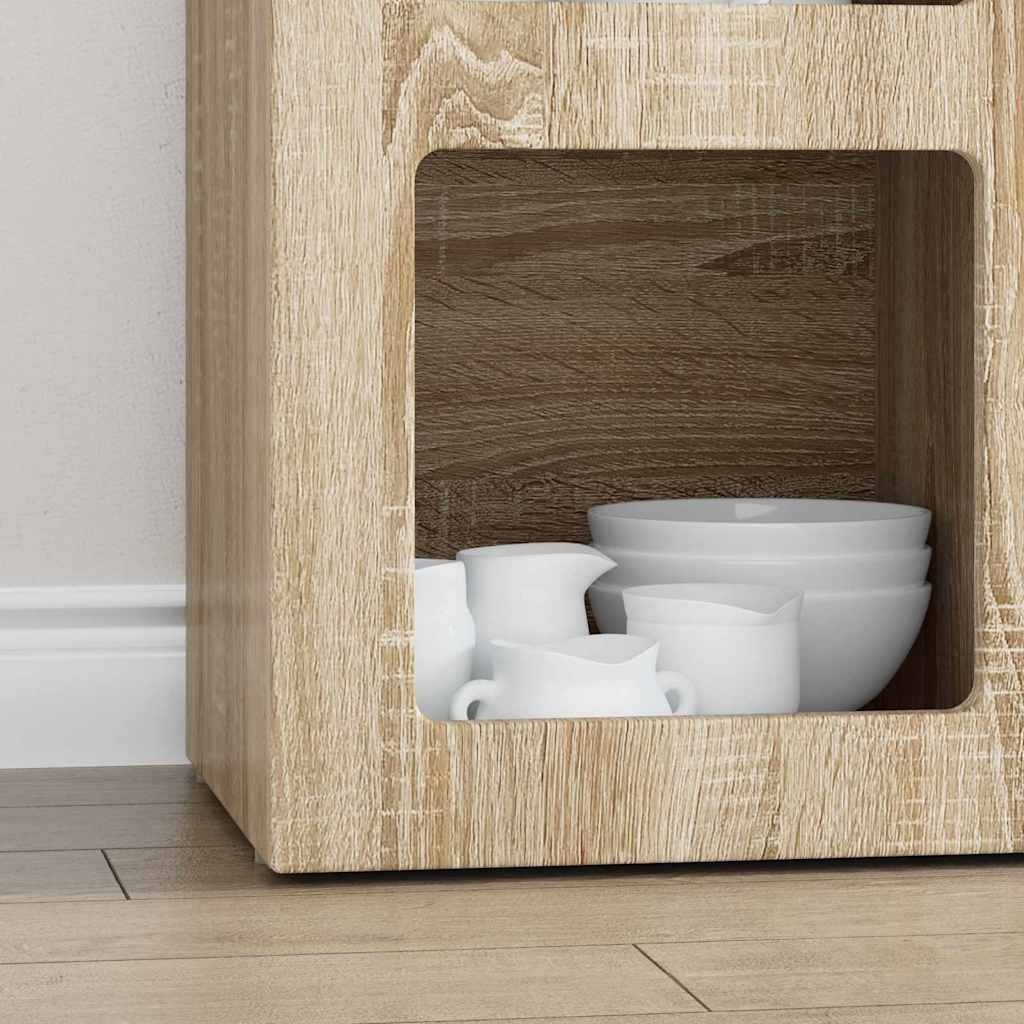 VidaXL Dressoir Sonoma Eiken 59 x 35 x 80.5 cm Bewerkt hout