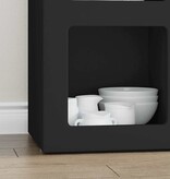 VidaXL Dressoir Zwart 59 x 35 x 80.5 cm Bewerkt hout