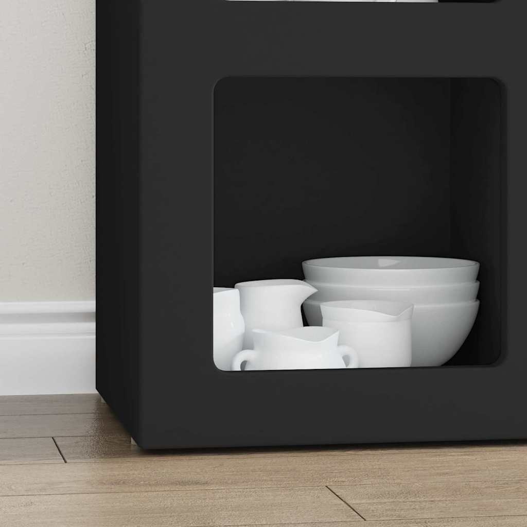 VidaXL Dressoir Zwart 59 x 35 x 80.5 cm Bewerkt hout