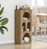 VidaXL Dressoir Artisan Eiken 40 x 35 x 100,5 cm Bewerkt hout