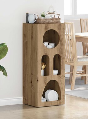 VidaXL Dressoir Artisan Eiken 40 x 35 x 100,5 cm Bewerkt hout