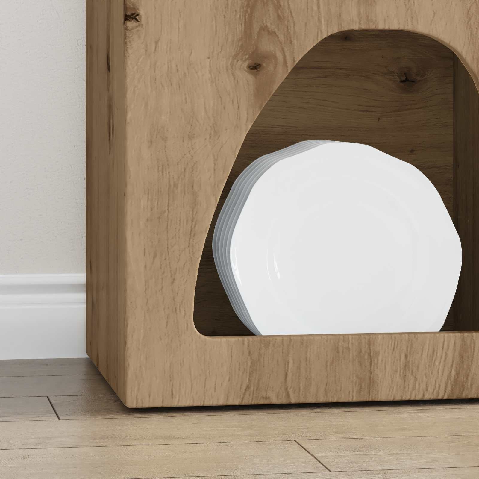 VidaXL Dressoir Artisan Eiken 40 x 35 x 100,5 cm Bewerkt hout