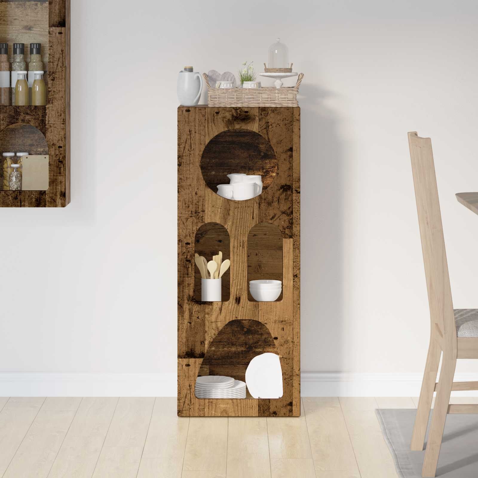 VidaXL Dressoir Oudhout 40 x 35 x 100,5 cm Bewerkt hout