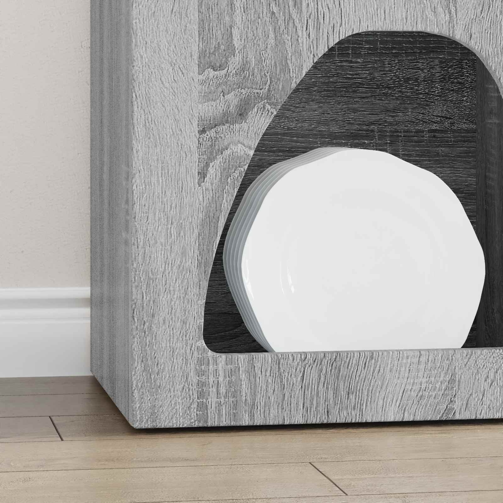 VidaXL Dressoir Grijs Sonoma 40 x 35 x 100,5 cm Bewerkt hout