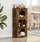 VidaXL Dressoir Gerookt eiken 40 x 35 x 100,5 cm Bewerkt hout