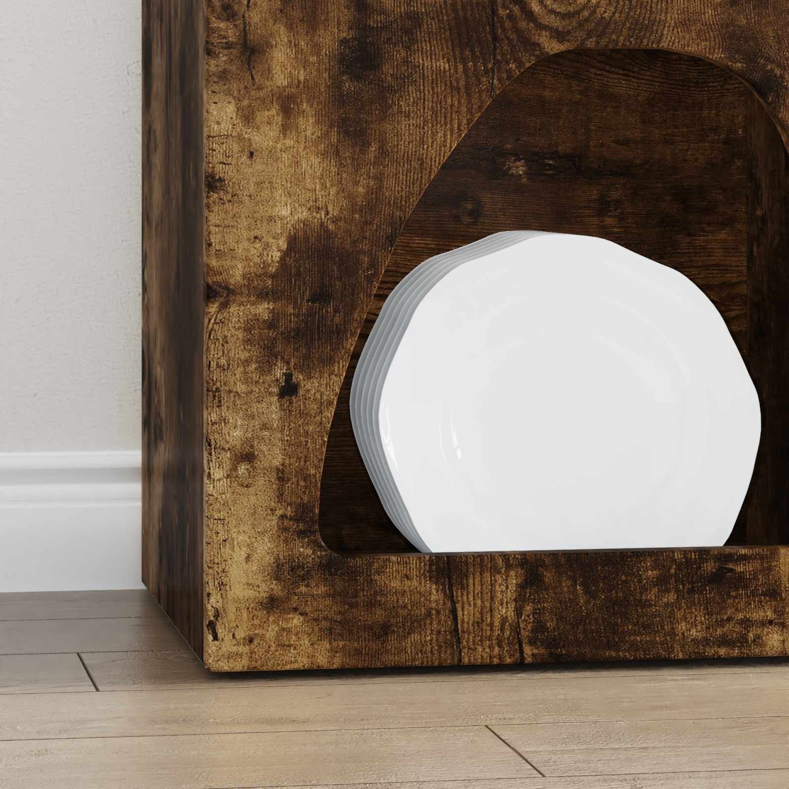 VidaXL Dressoir Gerookt eiken 40 x 35 x 100,5 cm Bewerkt hout