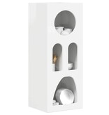 VidaXL Dressoir Hoogglans wit 40 x 35 x 100,5 cm Bewerkt hout